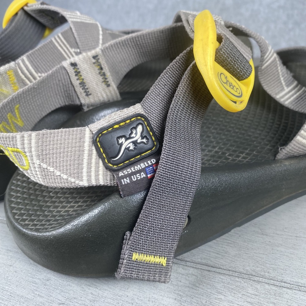 Chaco Z1 Classic Sandals Mens Size 9 Grey Stay Weird Custom Vibram Hiking Shoes - Picture 8 of 9